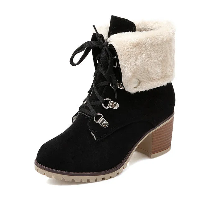 Warm Fur Winter Martin Ankle Boots