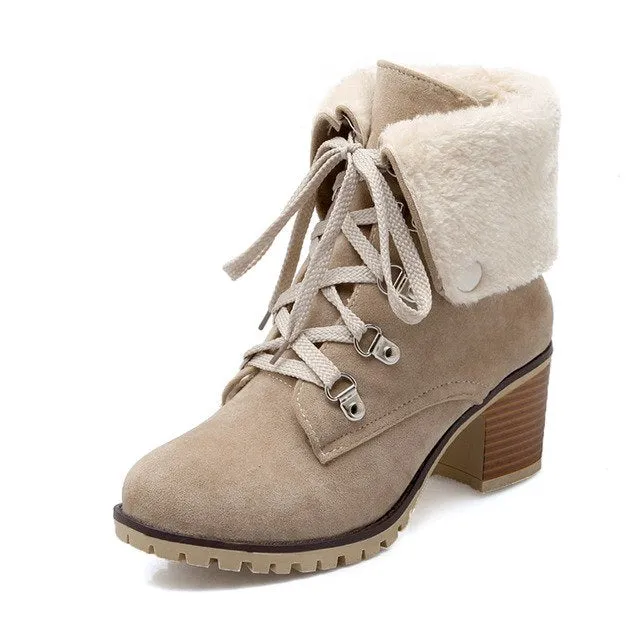 Warm Fur Winter Martin Ankle Boots