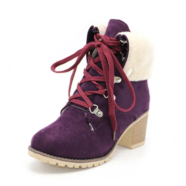 Warm Fur Winter Martin Ankle Boots