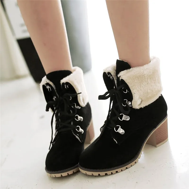 Warm Fur Winter Martin Ankle Boots