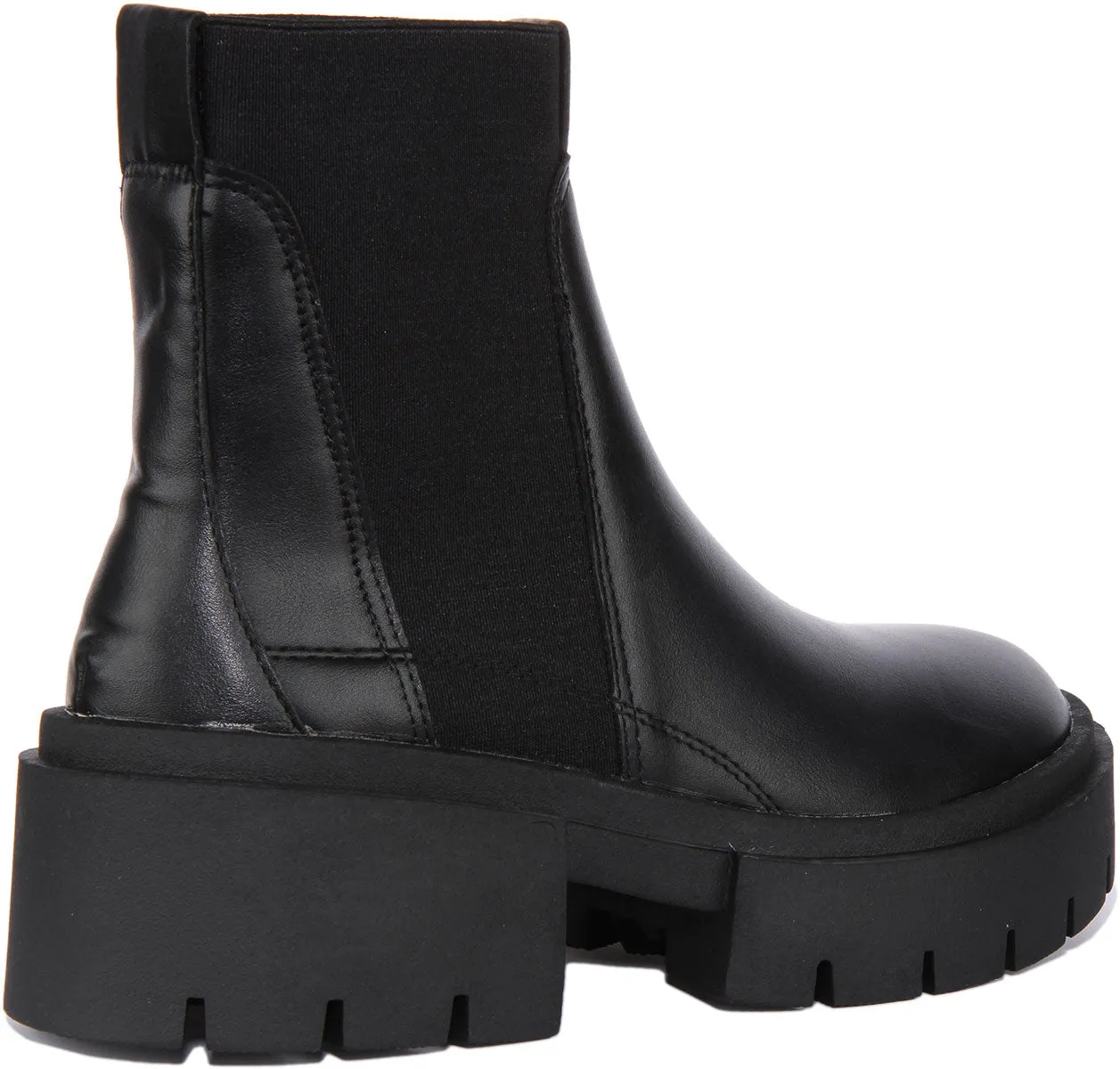 Womens Chunky Sole Chelsea In Black For Women