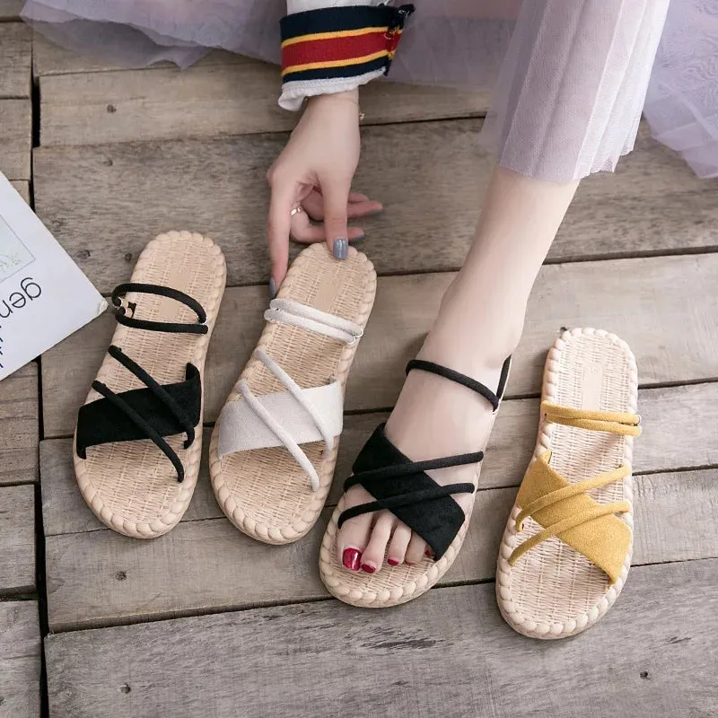 Women's Fashion Flat Beach Flip Flops Slides Slippers 633