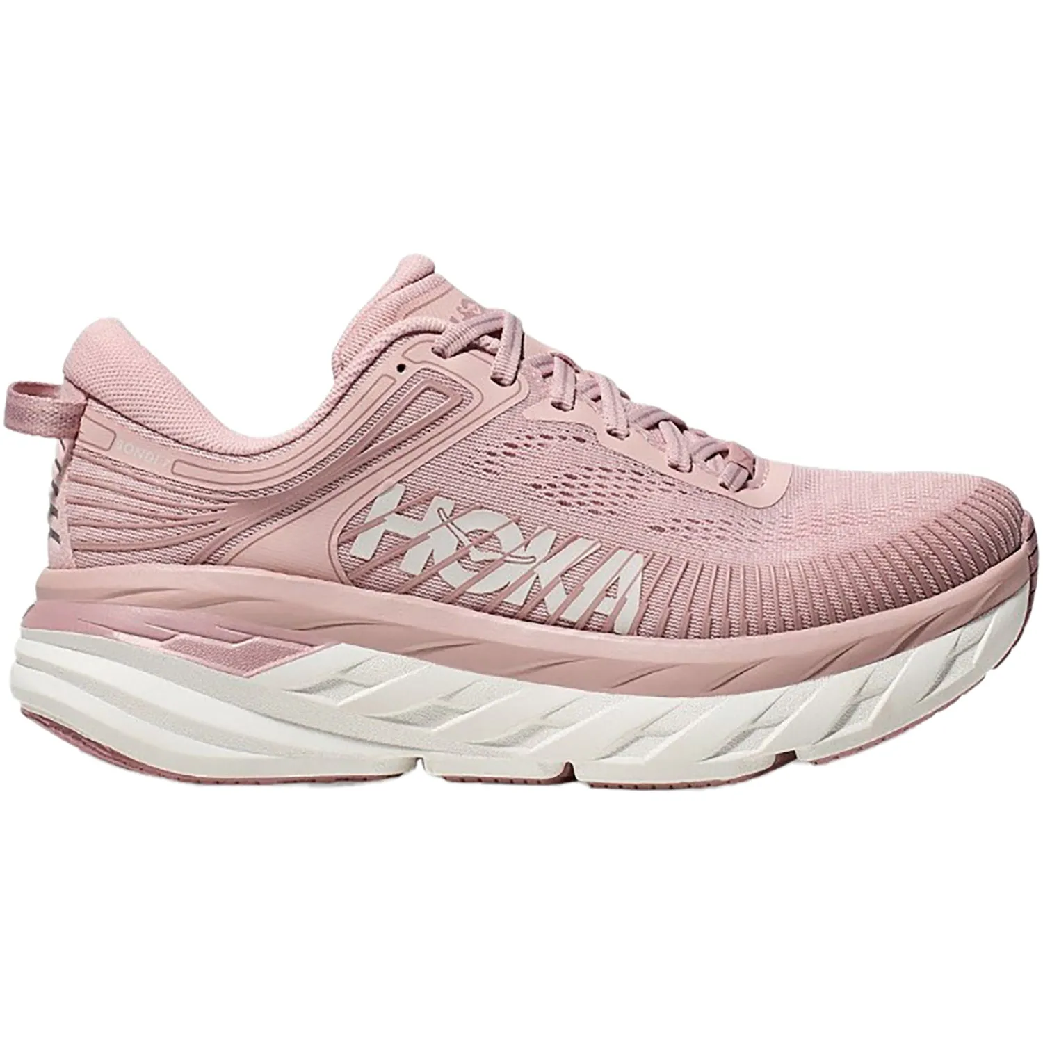 Women's Hoka Bondi 7 Peach Whip/White Mesh