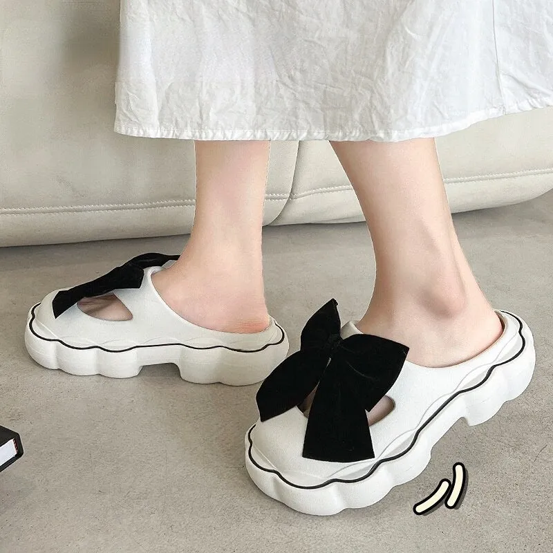 Women's New Baotou Slippers Summer Thick Soled Anti-skid Indoor Outdoor Beach Shoes Leisure Garden Lovely Fairy Sandals Zapatos