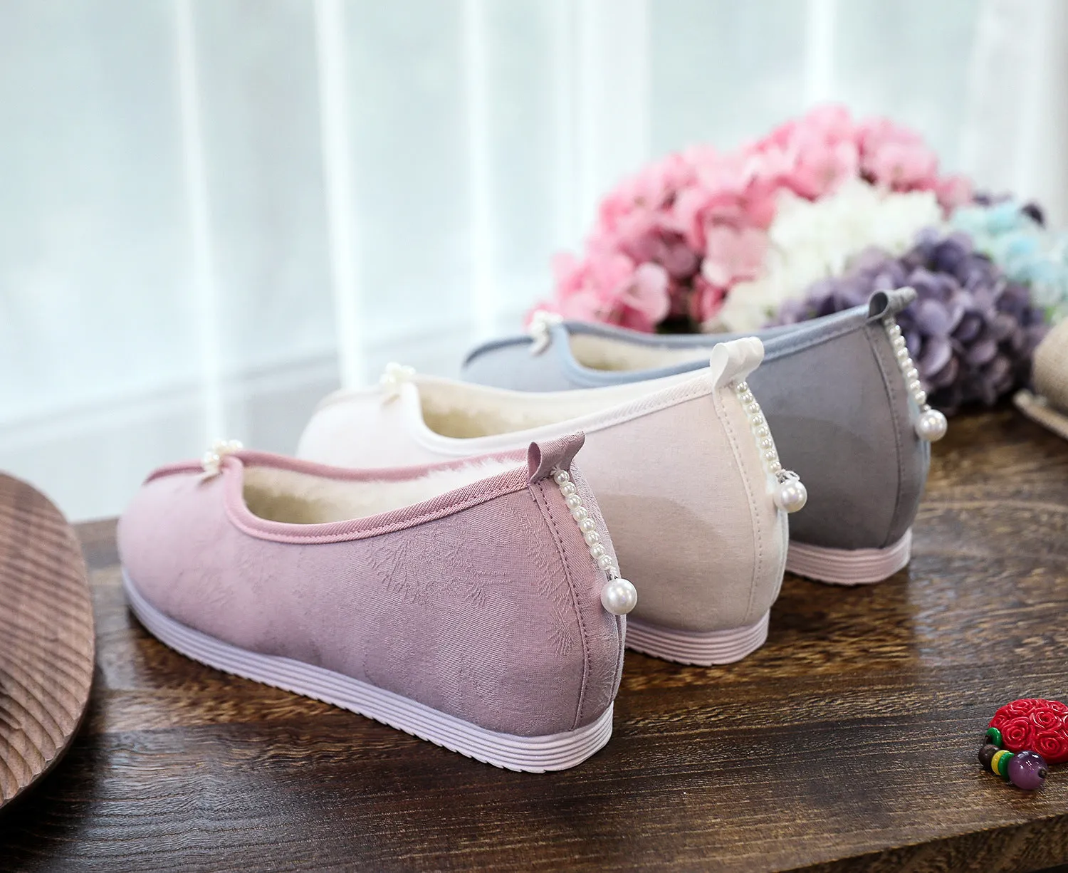 Women's Toe Solid Color Jacquard Cotton Height Canvas Shoes