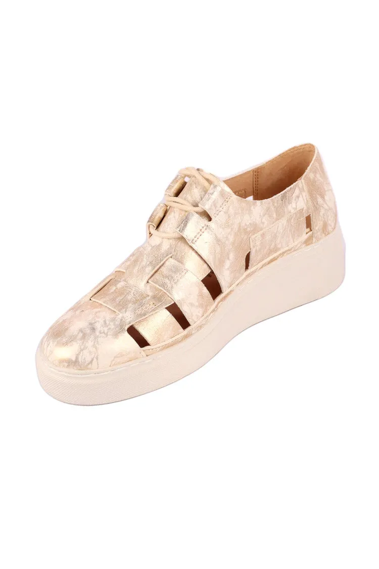 Yao Metallic Gold Leather Sneaker