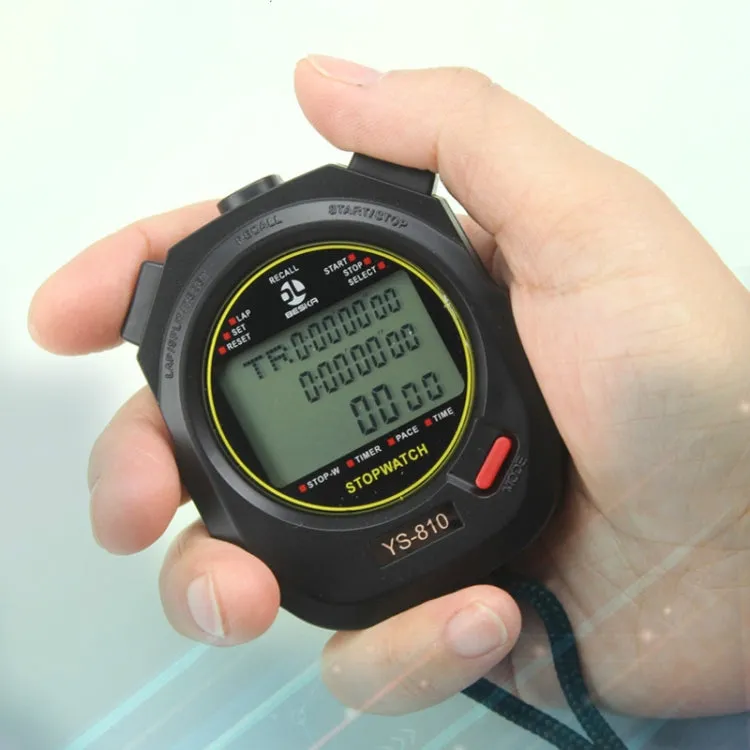 YS Electronic Stopwatch Timer Training Running Watch, Style: YS-860 60 Memories (Black)