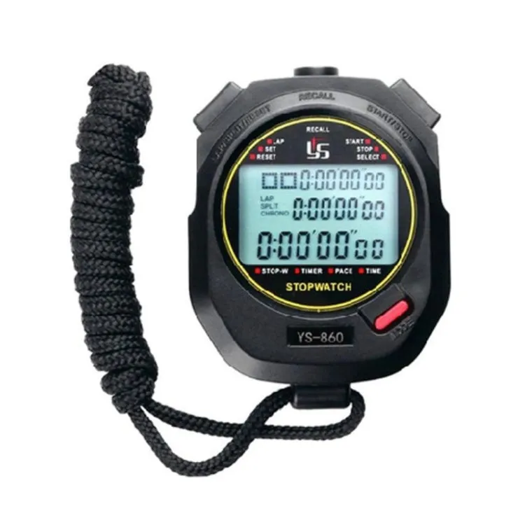 YS Electronic Stopwatch Timer Training Running Watch, Style: YS-860 60 Memories (Black)