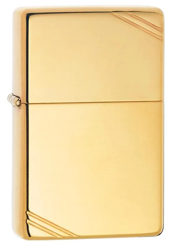 Zippo High Polish Brass Vintage with Slashes - 270