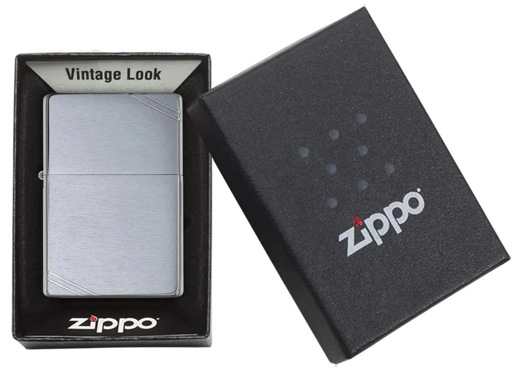 Zippo Vintage Brushed Finish Chrome - 230